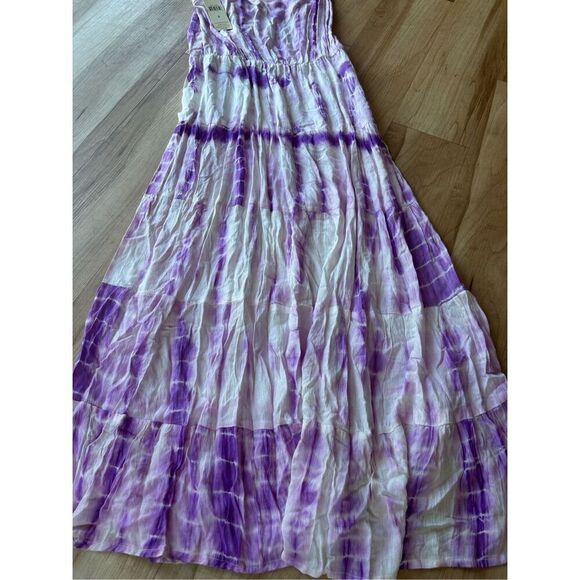 Young USA Women Long Dress  Summer Tie Dye Sleeveless - Picture 2 of 4